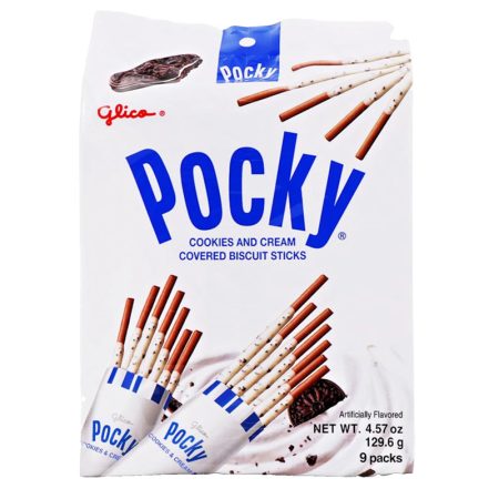 POCKY FAMILY PACK COOKIES & CREAME 4 BAG