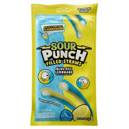 AMERICAN LICORICE SOURPUNCH BLUE RASPBERRY LEMONADE STRAWS