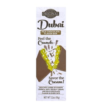 DUBAI MILK CHOCOLATE BAR 3.2OZ