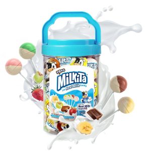 MILKITA THE REAL MILK LOLLIPOP JAR 6/ 45 CT