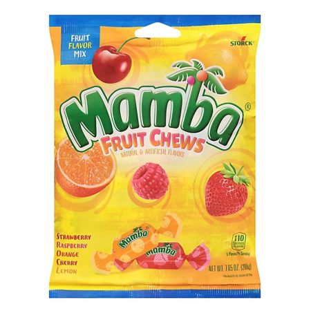 STORCK CANDY MAMABA FRUIT CHEWS PEG 7.05 OZ