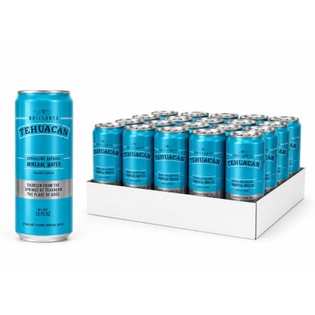 TEHUACAN MINERAL WATER CANS  24/ 12 OZ