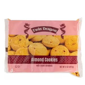 TWIN DRAGON DICED ALMOND COOKIES 24/ 8 OZ