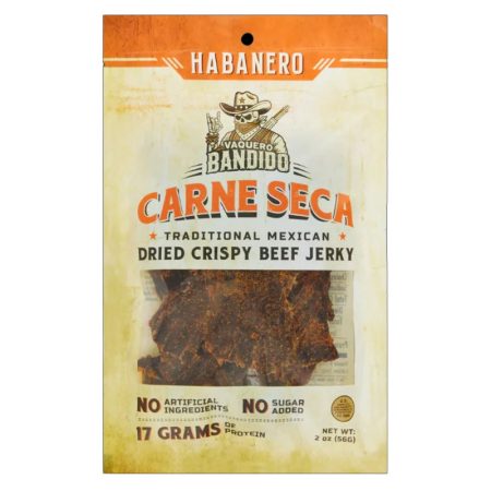VAQUERO BANDIDO CARNE SECA HABANERO 12/ 2 OZ