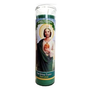 VELADORA SAN JUDAS TADEO TALL WHITE 12/ 1CT