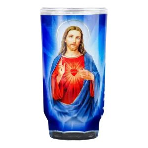 VELADORA MICHELADA CRISTA SAGRADO CORAZN 12/ 1CT