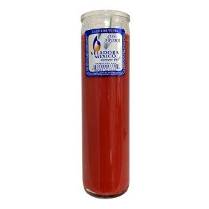 VELADORA VELADORA TALL CANDLE PLAIN RED 12/ 1CT