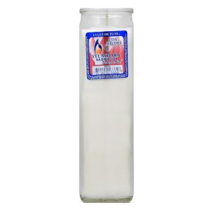 VELADORA WHITE PLAIN CANDLE -IMAGEN ASTRO LISO TALL